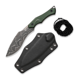 CIVIVI - Vaquita II Damascus, Green Canvas Micarta