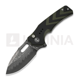 CIVIVI - Vexron Damascus, Milled Black & Green G-10