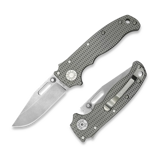 Demko Knives - AD 20.5 Textured Titanium 20CV, clip point