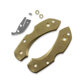 Flytanium - Brass Scale Kit for Spyderco Dragonfly Knife - Brass Stonewash