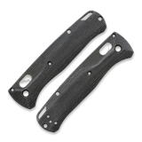 Flytanium - Crossfade Black Canvas Micarta Scales for Benchmade Bugout