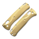 Flytanium - Crossfade Brass Scales for Benchmade MINI Bugout, Stonewash