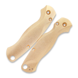 Flytanium - Lotus Brass Scales for Spyderco Paramilitary 2 Knife - Stonewash