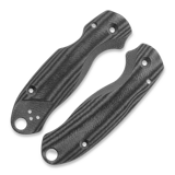 Flytanium - Lotus Micarta Scales for Spyderco Para 3, Black Linen