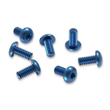 Flytanium - Set of 7 Titanium Body Screws for 51, 6X and 32 Blue