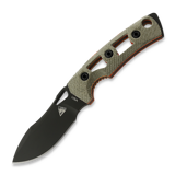 Fobos Knives - Tier1-Mini Mini, Micarta OD - Orange Liner, чёрный