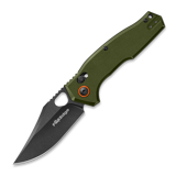 Fox Edge - Crew Clip Point - Blackwash - G10, roheline