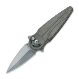 Fox Knives - Saturn Flipper - Stonewash - Micarta, roheline