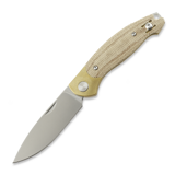 GiantMouse - ACE Farley V2 Slipjoint Bolstered - Natural Canvas Micarta