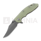 Hinderer - 3.5 XM-18 Bowie, Magnacut, Working Finish, translucent green