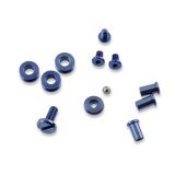 Hinderer - 3.5 XM-18 Skinny Complete Hardware Kit Titanium Stonewash Blue