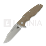 Hinderer - Eklipse 3.5 Fullered Skinny Harpoon Spearpoint, Stonewash Bronze, FDE