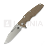 Hinderer - Eklipse 3.5 Fullered Skinny Harpoon Spearpoint, Stonewash, FDE