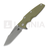 Hinderer - Eklipse 3.5 Fullered Skinny Harpoon Spearpoint, Working Finish, OD Green