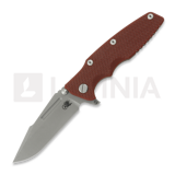 Hinderer - Eklipse 3.5 Fullered Skinny Harpoon Spearpoint, Working Finish, Red