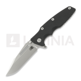 Hinderer - Eklipse 3.5 Fullered Skinny Harpoon Spearpoint, Working Finish/SW, Black