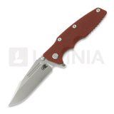 Hinderer - Eklipse 3.5 Fullered Skinny Harpoon Spearpoint, Working Finish/SW, Red