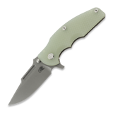 Hinderer - Jurassic Clip Point Magnacut Working Finish, translucent green