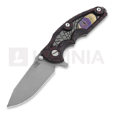 Hinderer - Jurassic Spearpoint, working finish, Raptor Eye red/black