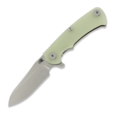 Hinderer - Project X Magnacut Sheepsfoot Stonewash Translucent Green G-10