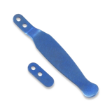 Hinderer - Solid Pocket Clip & Filler Tab Set Titanium Stonewash Blue