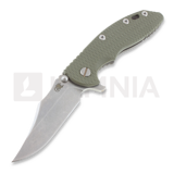 Hinderer - XM-18 3,5" bowie, green/Ti battle finish