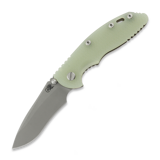 Hinderer - XM-18 3.5 Recurve Magnacut Non-Flipper Battle Bronze Translucent Green G-10