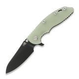 Hinderer - XM-18 3.5 Sheepsfoot, S45VN Battle Black, translucent green