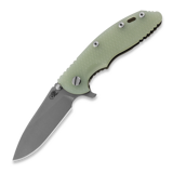 Hinderer - XM-18 3.5 Tri-Way Slicer Battle Bronze, Translucent Green