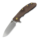 Hinderer - XM-24 4.0 S45VN Slicer Hollow Tri-Way Stonewash Blue, Burgundy Micarta