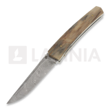 Jukka Hankala - Piili Folder, mammuoth handle, damascus