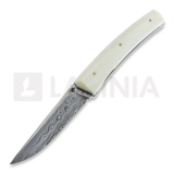 Jukka Hankala - Piili Folder, Mooses handle, damascus