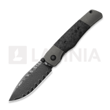 Kizer Cutlery - Coywolf Damascus, Dark Gray Titanium & Carbon Fiber