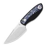 Kizer Cutlery - Finch AEB-L, Black G-10 & Blue/White Vortex Micarta, Satin
