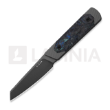 Kizer Cutlery - Hallow 10V, Gray Aluminum & Green/Blue CF, Gunmetal PVD