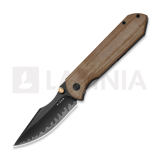 Kizer Cutlery - Harpoon Fold Laminate, Gray Titanium & Brown Norxplex UltreX