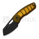 Kizer Cutlery - Hornet 14C28N, Amber PEI, Black PVD & Stonewash