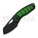 Kizer Cutlery - Hornet 14C28N, Green Acrylic, Black PVD & Stonewash