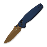 Kizer Cutlery - Khamsin Nitro-V, Patterned Navy Blue Aluminum, Sunset Metal PVD