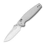 Kizer Cutlery - Khamsin Nitro-V, Patterned Silver Aluminum, Satin