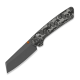 Kizer Cutlery - Madrac CL AirTi M390, Black & Gray Vortex Micarta, Stonewash PVD
