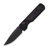 Kizer Cutlery - Militaw 315 Elmax, Purple Haze FatCarbon & Black Aluminum, Matte DLC Ultra