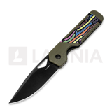 Kizer Cutlery - Militaw Nitro-V, Olive Green/Party Steamers