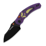 Kizer Cutlery - Mini Bulldog 2026 Halloween Special, Black PVD Nitro-V, GID G-10 & Acrylic