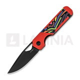 Kizer Cutlery - Mini Militaw Nitro-V, Red G-10/Party Streamers