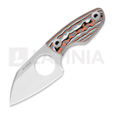 Kizer Cutlery - Nightjar AUS-10, Orange/Black/Silver Vortex Micarta, Satin