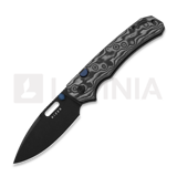 Kizer Cutlery - Outposter Nitro-V, Black Vortex Micarta, Black PVD