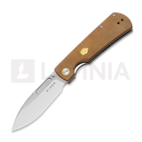Kizer Cutlery - Retro, Brown Micarta & Brass Inlay, Satin