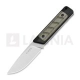 Kizer Cutlery - Smolt 14C28N, Black G-10 & Green Micarta, Stonewash