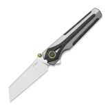 Kizer Cutlery - Staff S45VN, Light Gray Titanium & Carbon Fiber, Satin